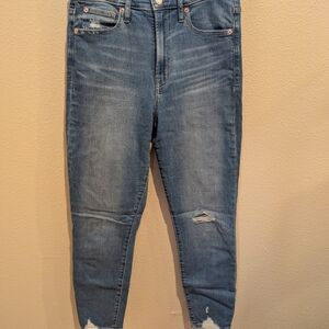 GAP Light Blue Distressed Ankle Jeans